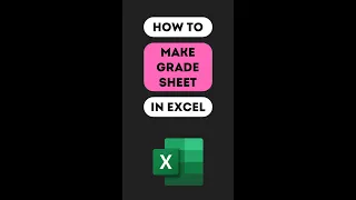 #Excel Pro Trick: Make Grade Sheet for Students, Calculate Grades using Excel formula