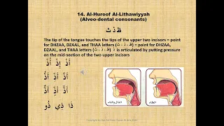 Tajweed: Makhraj Practice (Dhzaa ظ  , dzaal ذ , thaa ث  )