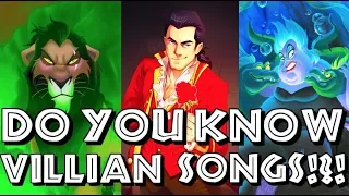 I BET YOU DON'T KNOW THE DISNEY VILLAIN SONGS - CAN YOU GUESS THEM!?!