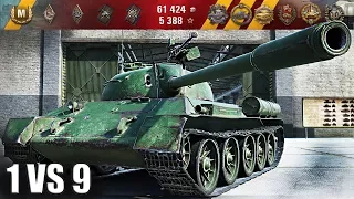 ЖЕСТОКИЙ НАГИБ!!! 1 против 9 T-34-1 лучший бой World of Tanks