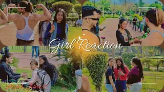 TABHAI GIRLS REACTIO￼N ￼ ￼SHIRTLESS VIDEO  IN INDIA  🇮🇳 ￼￼￼#public @azarfitnessseries