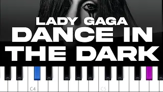 Lady Gaga - Dance In The Dark  (piano tutorial)