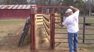 Home made head gate for cattle