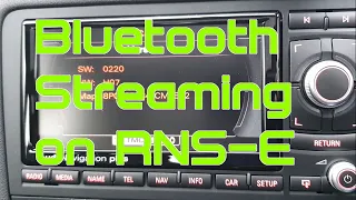 Streaming Music to RNS-E V2 Audi Navigation Plus on A3 8P 2009 using Bluetooth 2G/3G/3G Low VW/SEAT