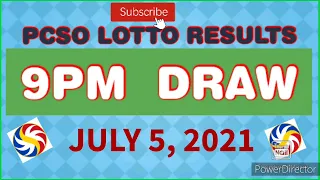 PCSO 9pm LOTTO DRAW JULY 5, 2021 6/55 6/45 4D 3D & 2D