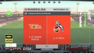 FIFA 23 | FC Union Berlin vs FC Koln | Bundesliga | PS5 4K HDR 60 FPS Gameplay