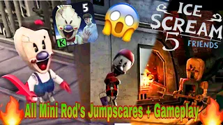 Ice Scream 5 All Mini Rods Jumpscares + Gameplay || Ice Scream 5 Leaks || Ice Scream 5 || Keplerians