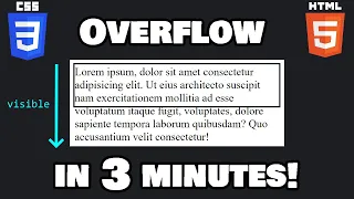 Learn CSS overflow in 3 minutes! 🌊