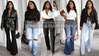 STYLING UP MY FAVORITE DENIM! | WIDE LEG AND FLARE LEG | 2023 STYLE GUIDE