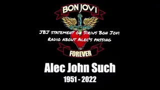 Jon Bon Jovi’s Statement regarding Alec John Such: 1951-2022