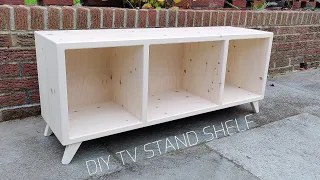 DIY TV Stand Shelf -- from 2x8 lumber