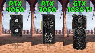 RTX 4060 vs RTX 3060 vs GTX 1080 Ti (Benchmark in 9 Games at 1440p)