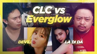 First Time This Has Ever Happened Reaction to CLC 'Devil' vs Everglow 'La Di Da' MV.