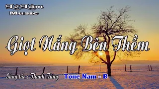 Karaoke - GIỌT NẮNG BÊN THỀM Tone Nam | Lê Lâm Music