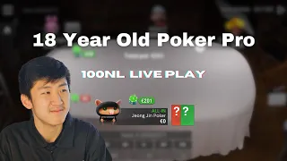 18 Year Old Poker Pro | 100NL Live Play | 45 Minutes