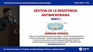 Gestión de la resistencia antimicrobiana. Parte 1 | Dr. Germán Esparza