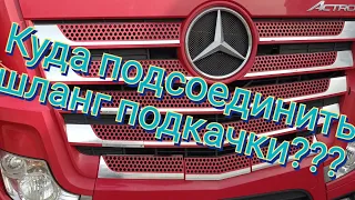 Под маской капота, справа сверху. Mercedes actros 1845.