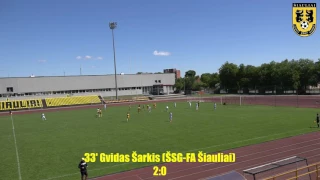 Elitinė jaunių U-17 lyga: ŠSG-FA „Šiauliai“ 3:0 SM „Tauras-Kauno Žalgiris“ (įvarčiai)