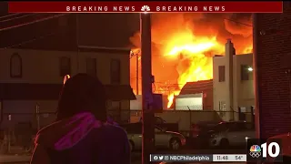 WATCH: Firefighters Battle Massive Building Fire in Port Richmond