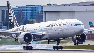 German Repatriation Flights With THREE Air New Zealand 77W Landing, Taxi & Take-off at Vancouver YVR