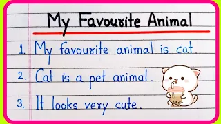 My Favourite Animal Cat Essay 10 Lines | My Favourite Animal Essay | Essay On My Favourite Animal