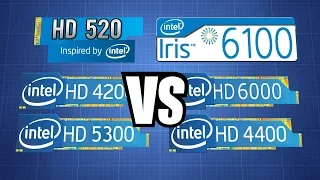 Intel HD 520 vs iris 6100/ HD 4200 5300 4400 6000,  Surface Pro 4 i5 6300U vs Surface Pro 2/3 i5