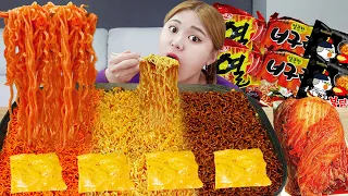 Fire Noodles Mukbang 하이유의 직접 만든 불닭볶음면 라면 먹방 모음 Black Noodle Korean Ramen Eatingshow | HIU 하이유