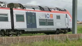 Départ d'un train TER à destination de Toulouse-Matabiau