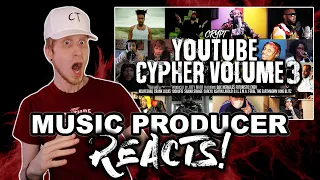 Music Producer Reacts to YouTube Cypher Vol. 3 (Crypt, Dax, NoLifeShaq, Merkules, Crank Lucas)