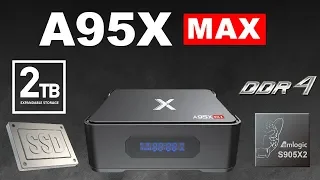 A95X Max TV Box Monster Expandable Storage 2TB Max Android 8.1 Amlogic S905 X2