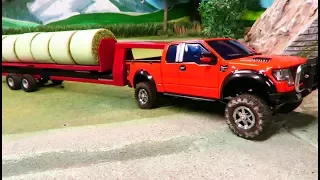 HAY BALE HARVESTING with Tractor and Truck on the Corleone Farm