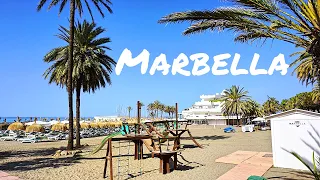 🇪🇸 Marbella, Spain Marbella Beach Walking Tour May 2022 (4K UHD 60fps)