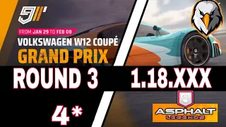 Asphalt 9 - VOLKSWAGEN W12 Grand Prix - Round 3 - 1.18.XXX - CROSSTOWN RIVALS - 4 Star - Easy GP WIN