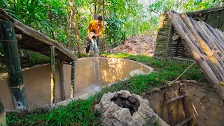 Girl Living Off Grid Built A Complete Secret Underground Bamboo Home with a Swimming Pool