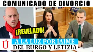 FILTRAN DIVORCIO BOMBA por engaño de Letizia y Jaime del Burgo, Felipe VI no fue la única VÍCTlMA