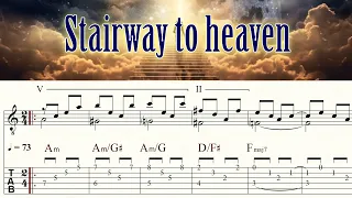 STAIRWAY TO HEAVEN | LED ZEPPELIN | Intro | Acoustic Guitar Tutorial | TAB & Sheet Music