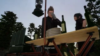 Final Fantasy XV - The Chopping Block Quest: Ignis & Noctis Chop Vegetables, Talk About Cooking