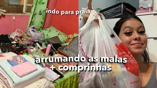 arrumando a mala para ir pra praia + comprinhas 👙🏝