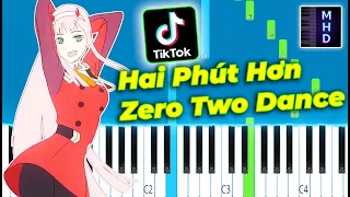 Zero Two Dance | HAI PHÚT HƠN (Pháo - 2 Phút Hơn (KAIZ Remix) (TikTok) (Easy Piano Tutorial)