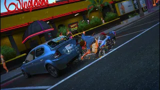 GTA 5 Motorcycle Crashes Realistic Slow Motion 60FPS eps 2