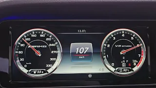 2015 W222  S63amg 5.5 biturbo acceleration s63amg 전기형 가속 0-200km