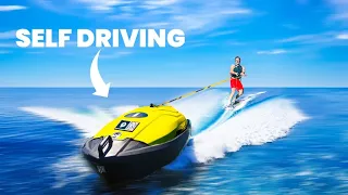 We Tried SURFING Behind A Tiny ELECTRIC BOAT - Presented By DJI Osmo Action 4 (Surfing Camera)