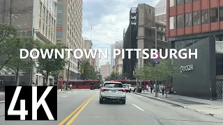 Downtown Pittsburgh 4K Streets - Driving in Pittsburgh - The sights & sounds of this city of bridges