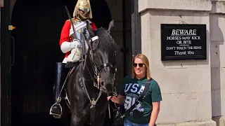 Don't do that! The moment she Grabs The Reins then King's Guard Reacts!