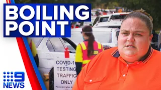 Tensions boil at Victoria COVID-19 testing clinics | Coronavirus | 9 News Australia