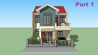 Sketchup tutorial house design Part 1