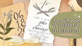 How to Make a Simple Handmade Wedding Invitation | DIY Wedding Invitation Card