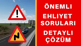 BONUS SORULAR / EHLİYET SINAV SORULARI 2022 /  AĞUSTOS - EYLÜL AYI