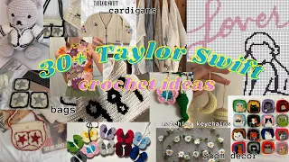 30+ TAYLOR SWIFT CROCHET IDEAS! | keychains, decor, clothes and more!