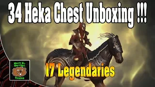 Assassins Creed Origins - 34 Heka Chest Unboxing - 17 Legendaries !!!